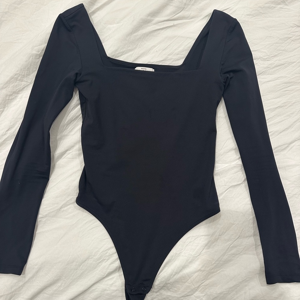 Babaton Black Long-Sleeve Square-Neck Kids Bodysuit